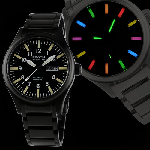 EPOCH - Men's Watch Rainbow Light Tube Automatic Mechanical Waterproof